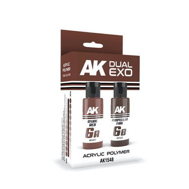 AK Interactive AK1548 Dual Exo Set 6 6A Oxide Red and 6B Propeller Fire